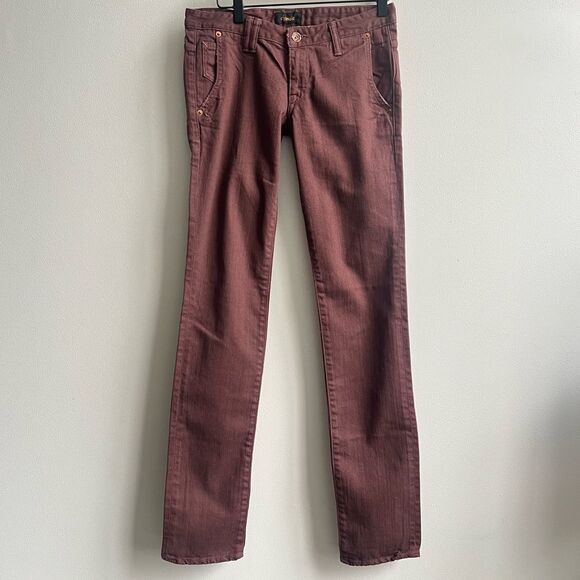 Chimala Chimalayan Japan Selvedge Denim Redish brown Low Rise Size 27 - Picture 2 of 7